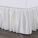 Lily Washed Linen Gathered Bed Skirt