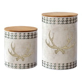Antler Design 2PC Canister Set