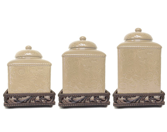 Savannah 3PC Canister Base Set