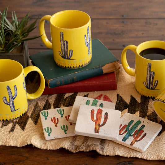 Bright Cactus Coaster, Set of 4