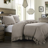 Lily Washed Linen Ruffled Bedding Set