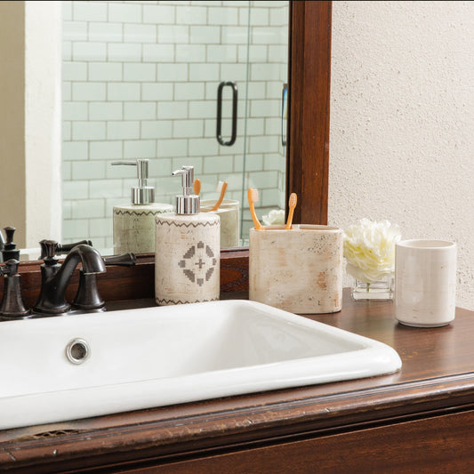 Dakota Ceramic 3PC Countertop Bathroom Set