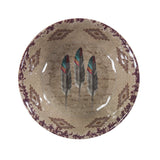 Feather Southwestern Melamine Dinner Bowls, Set of 4