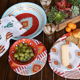 Southwest Motif Melamine Dinner Bowls, Set of 4