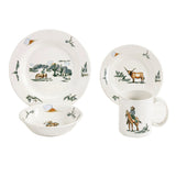Ranch Life 16PC Ceramic Dinnerware Set, Duffle Bag