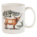 Ranch Life Longhorn Mug, Set of 4