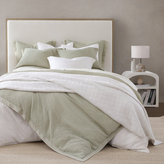 Stonewashed Cotton Waffle Weave Duvet Cover Set