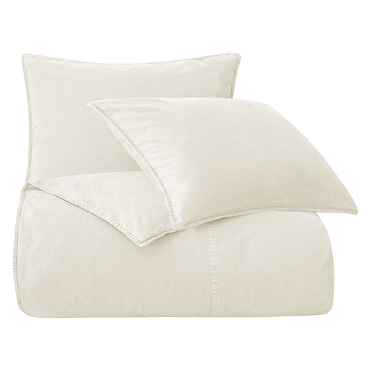 Stonewashed Cotton Canvas Duvet Cover Set
