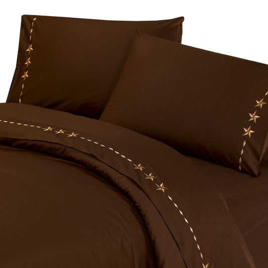 Embroidered Star 350TC Cotton Sateen Sheet Set