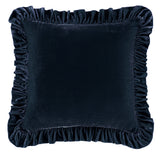 Stella Faux Silk Velvet Ruffled Euro Sham