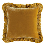 Stella Faux Silk Velvet Ruffled Euro Sham