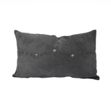 Western Suede Antique Silver Concho & Studded Lumbar Pillow