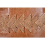 Genuine Leather & Suede Arrow Tasseled Lumbar Pillow