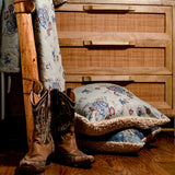 Rosabel Washed Denim Teddy-Backed Pillow