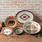 Aztec Bear 14PC Melamine Dinnerware Set