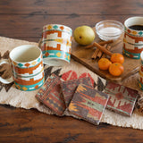 Pueblo Aztec Mug, Set of 4