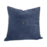 Western Suede Antique Silver Concho & Studded Pillow
