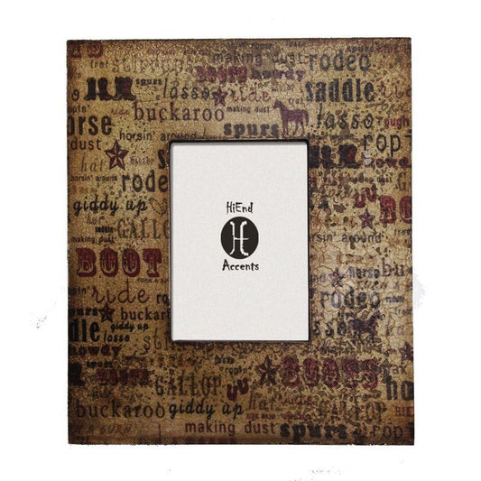 Cream Wooden Picture Frame w/ Text