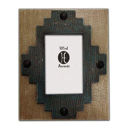 Santa Fe Center Picture Frame, Turquoise