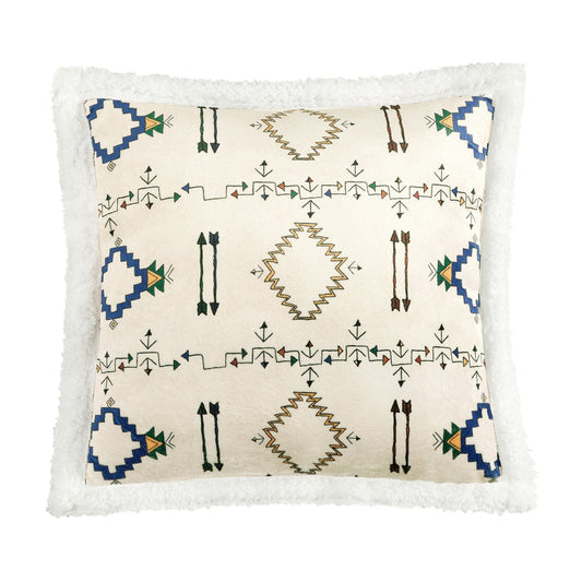 Arrow Campfire Sherpa Pillow