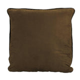 Brown Faux Leather Euro Pillow