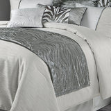 Celeste Wave Reversible Soft Velvet Throw Pillow