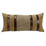 Highland Lodge Herringbone Faux Leather Lumbar Pillow