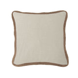 Washed Linen Jute Trimmed Pillow