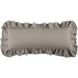 Washed Linen Ruffled Lumbar Pillow