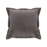 Whistler Gray Velvet Accent Pillow w/ Flange