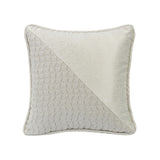 Wilshire Half & Half Gray Decorative Throw Pillow