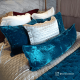 Stella Faux Silk Velvet Long Lumbar Pillow