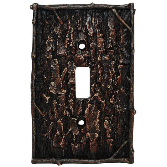 Pine Bark Single Switch Wall Plate