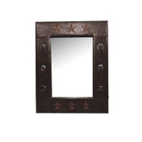 Star Faux Leather Mirror