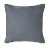 Monterrey Light Indigo Blue Euro Sham w/ White Piping