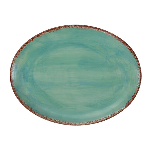 Patina Turquoise Ceramic Serving Platter