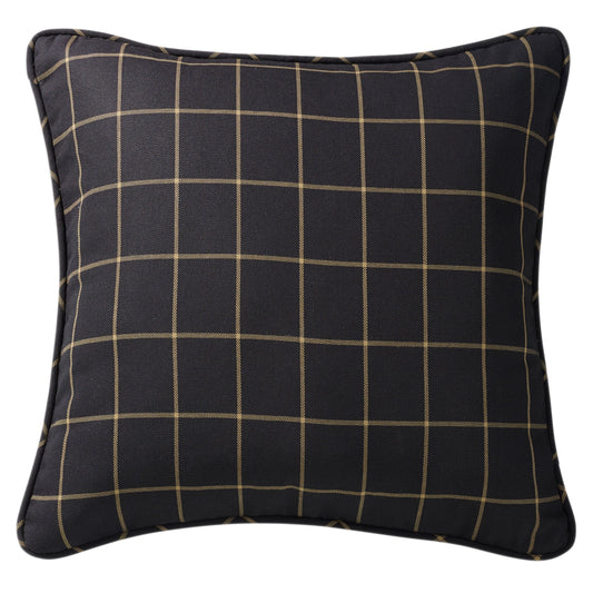 Ashbury Black Woven Tweed Euro Sham