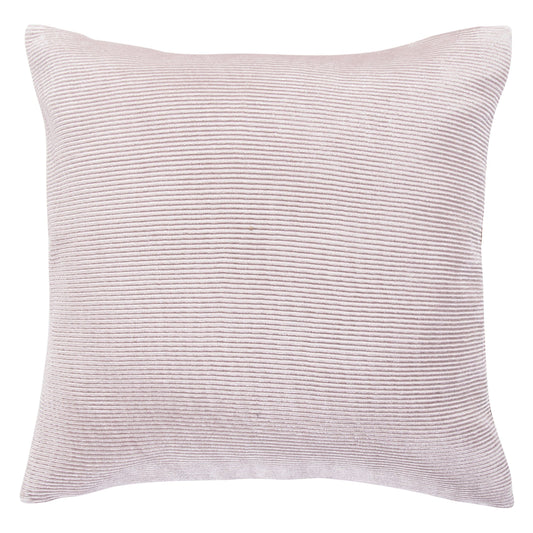 Pale Pink Velvet Euro Sham w/ Channel Stitching