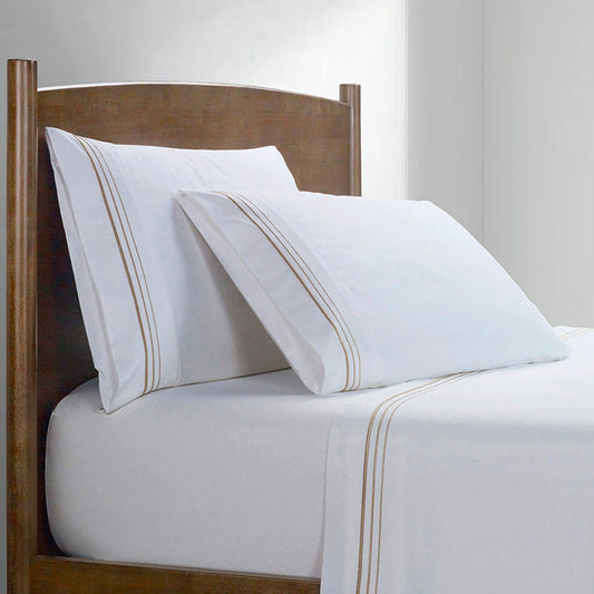 Border Embroidery 350TC Cotton Sateen Sheet Set