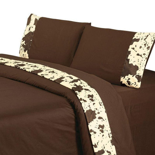 Cowhide 350TC Cotton Sateen Sheet Set, Twin & Full