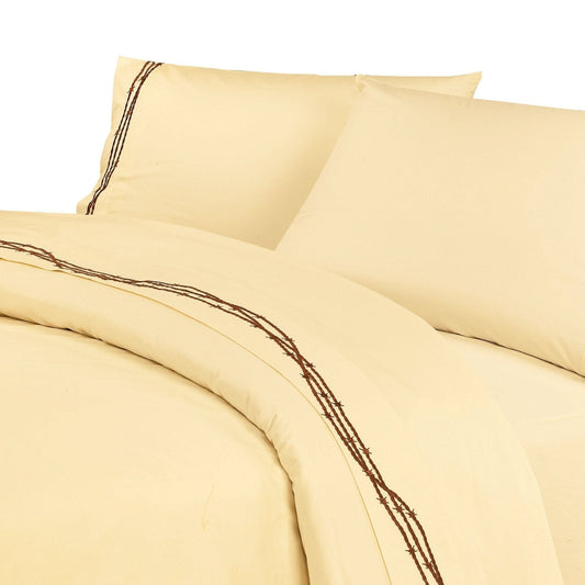 Embroidered Barbwire Sheet Set