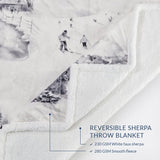 Ski Life Campfire Sherpa Throw