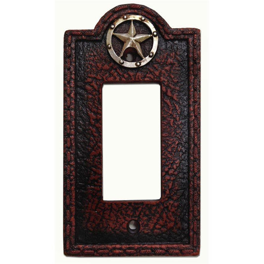 Leather Grain Single Rocker Wall Switch Plate