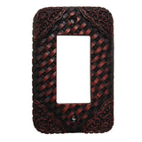 Tooled Resin Weaver Single Rocker Wall Switch Plate