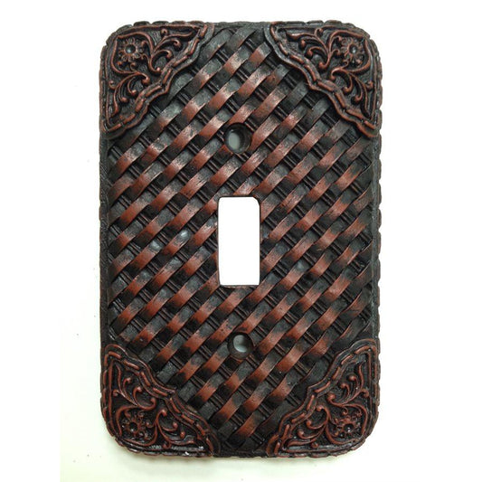 Tooled Resin Weaver Single Switch Wall Plate
