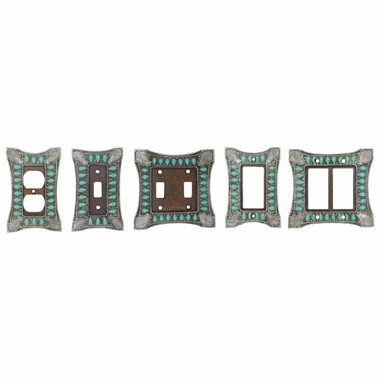 Turquoise Single Outlet Cover Wall Plate