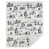 Ranch Life Western Toile Campfire Sherpa Throw