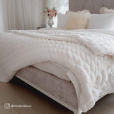 Ruched Rabbit Double-Sided Throw