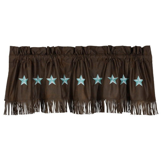 Laredo Turquoise Star Kitchen Valance