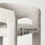 Khloe Modern Chenille Dining Chair with Arms (1-Piece)
